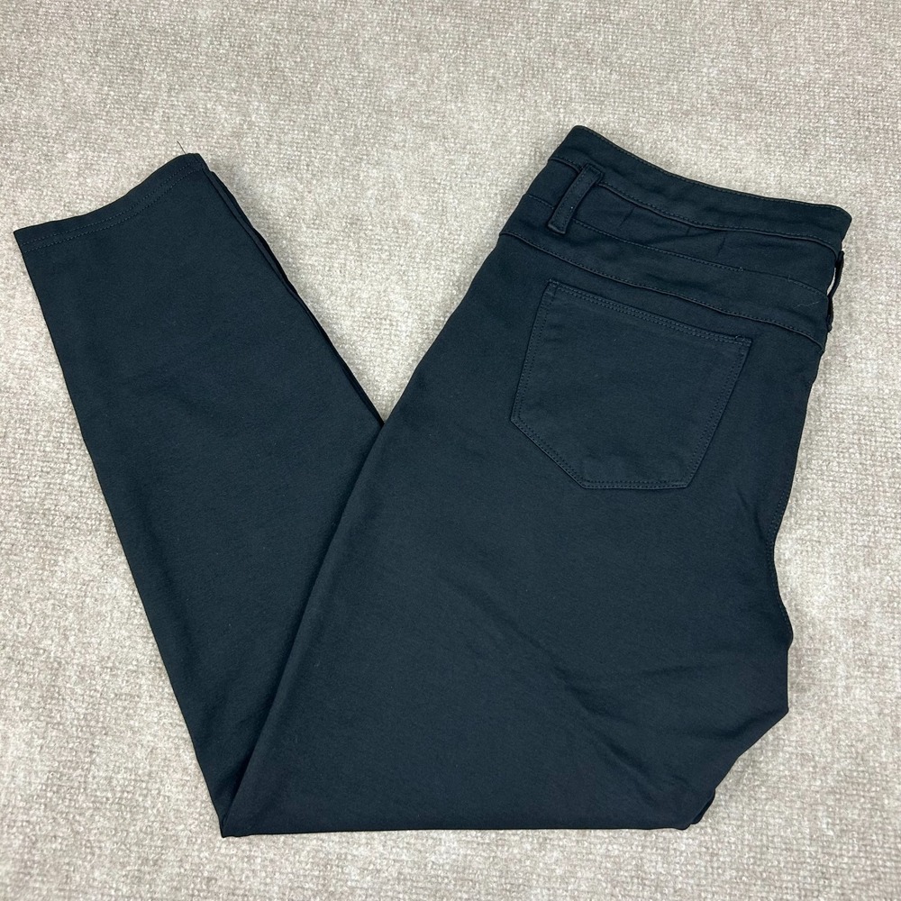 Sapphire Red Pants Womens XL Black Stretch High Waisted Flat Front Skinny Leg